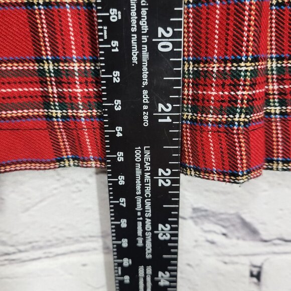 Vintage Y2K Lip Service Kilt Mens 36W 22L Red Tartan Plaid Goth Punk Flaw-Hole - Picture 7 of 11
